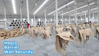 Giải pháp an ninh tường rào Hesco mạ kẽm nặng