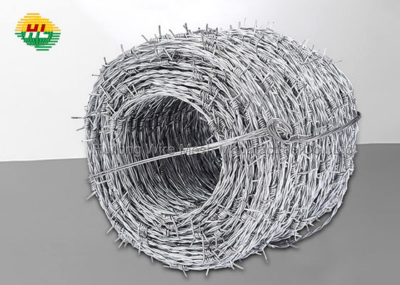PVC Coated Galvanized Barbed Wire Light Duty Flexible 1.5-3cm Length