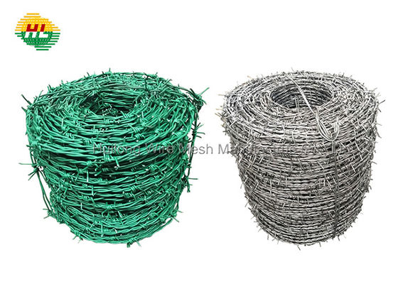 PVC Coated Galvanized Barbed Wire Light Duty Flexible 1.5-3cm Length