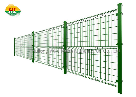 School Site 3D Welded Mesh Fence , 55x100mm Mesh Security Fencing