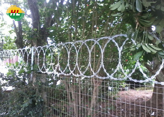 Chống trộm Concertina Razor Wire Fence, Flat Loop BTO 22 Razor Wire