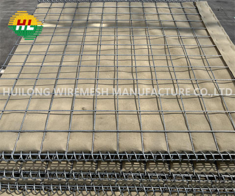 Vải địa kỹ thuật Lót HDpe Hesco Hàng rào bảo vệ Trái đất mạ kẽm Bảo vệ quân sự